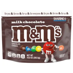 M&M'S Milk Chocolate Candy, Sharing Size, 10 oz Bag