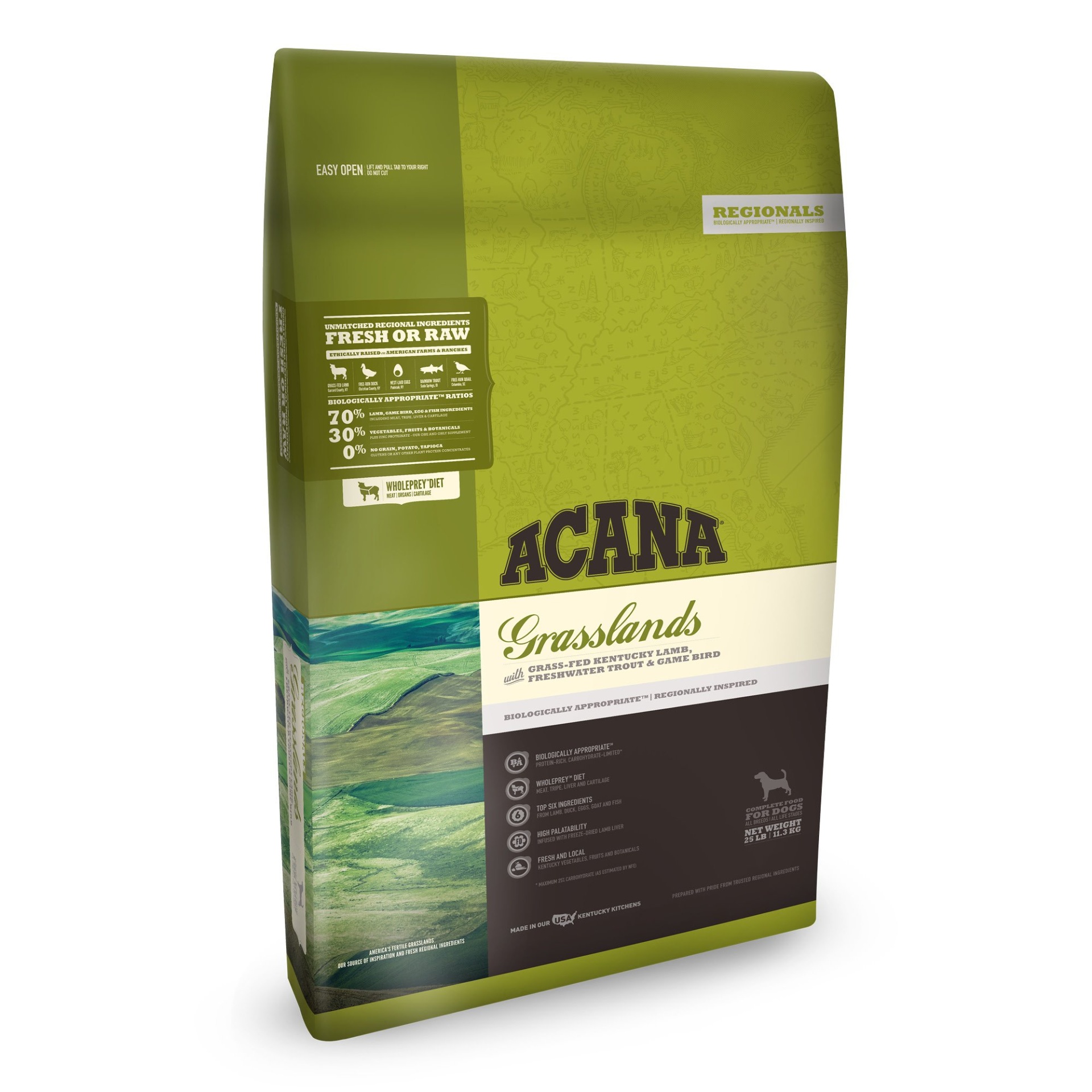 slide 1 of 1, ACANA Grasslands Dry Dog Food, 25 lb