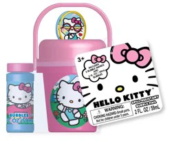 Hello Kitty Mini Spill Resistant Bubble Bucket & Bubbles