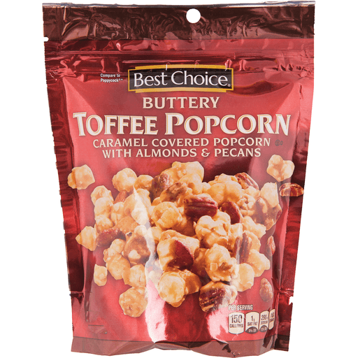 slide 1 of 1, Best Choice Buttery Toffee Popcorn With Almonds, 7 oz