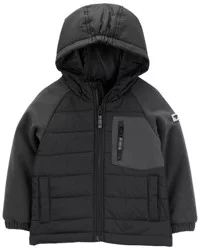 Oshkosh Baby Midweight Athletic Jacket, Black, Size 24M