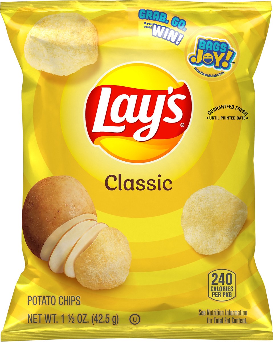 slide 3 of 3, Lay's Potato Chips Classic 1 1/2 Oz, 1.5 oz