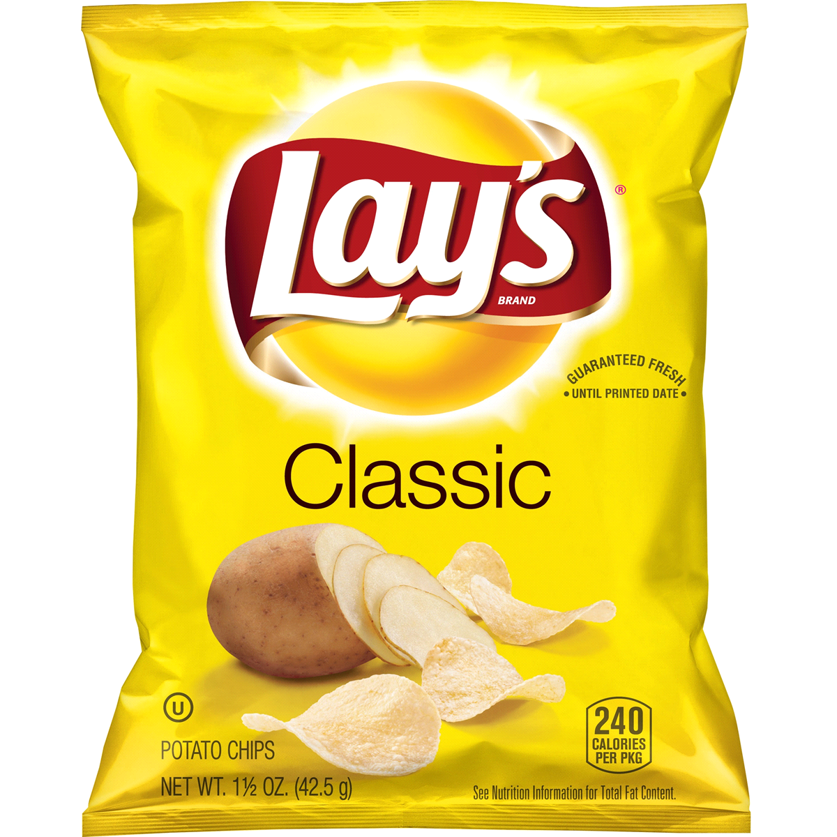 slide 1 of 1, Frito Lay Lay's Classic Potato Chips, 1.5 oz