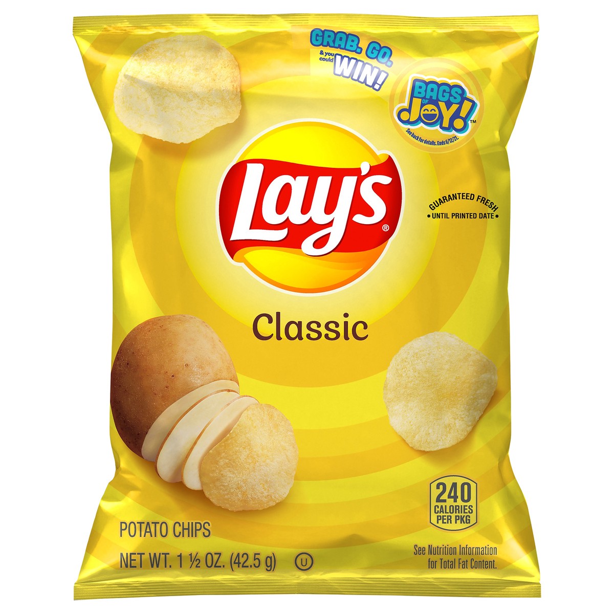 slide 1 of 3, Lay's Potato Chips Classic 1 1/2 Oz, 1.5 oz