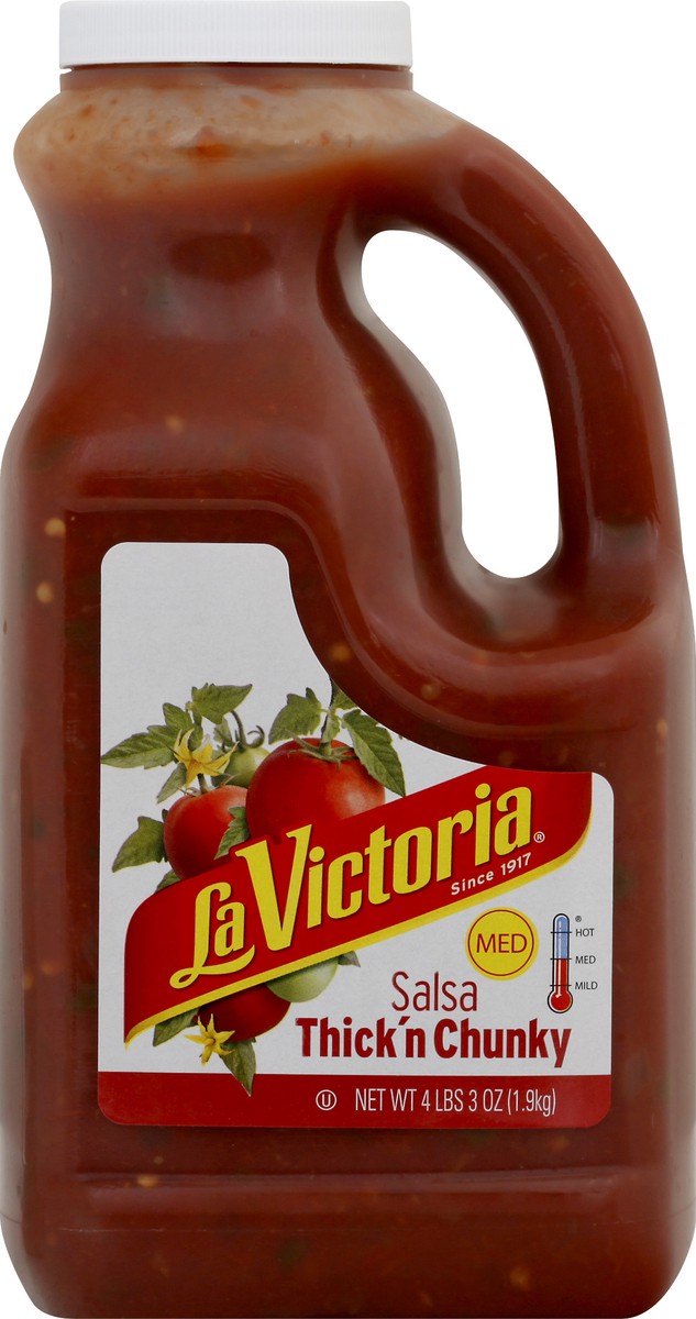 slide 2 of 13, La Victoria Med Thick'n Chunky Salsa 67 oz, 67 oz