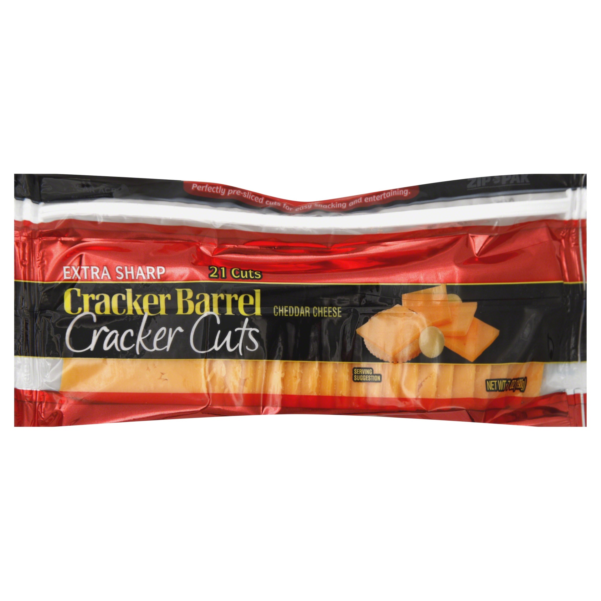 slide 1 of 5, Cracker Barrel Extra Sharp Cheddar Cheese Cracker Cuts, 21 ct; 7 oz