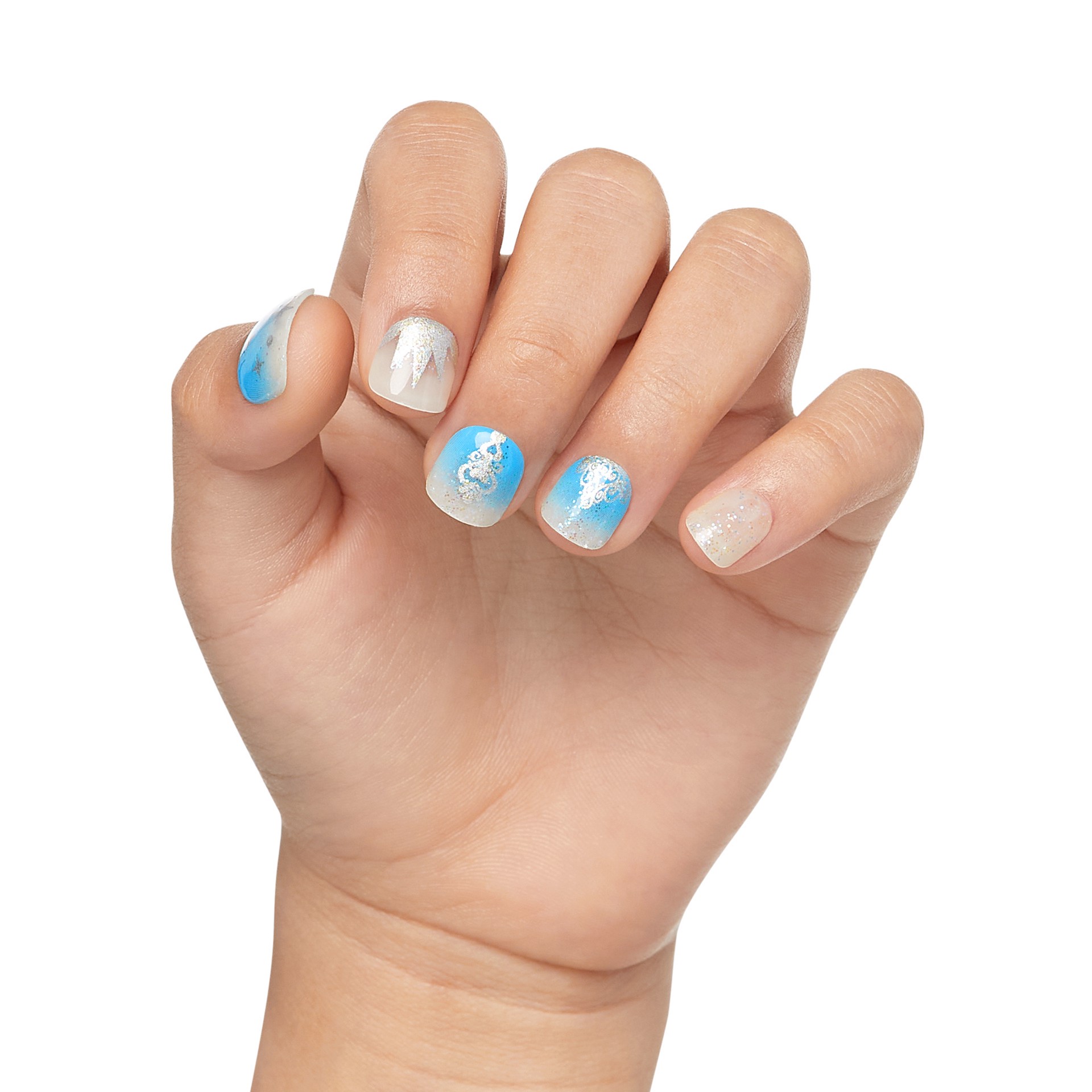 slide 2 of 5, imPRESS MINI Halloween Press-On Nails for Kids, No Glue Needed, Blue, Square, 21 Ct., 21 pc