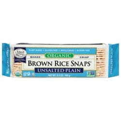Edward & Sons Organic Unsalted Plain Brown Rice Snaps 3.5 oz