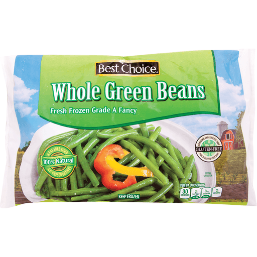 slide 1 of 1, Best Choice Frozen Whole Green Beans, 16 oz