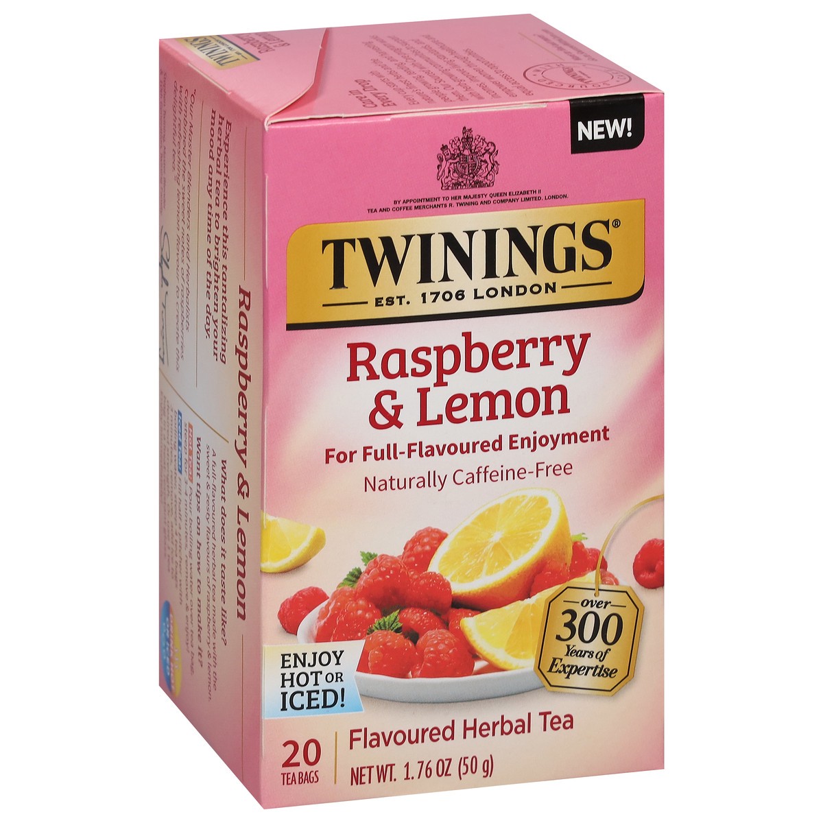 slide 6 of 9, Twinings Raspberry & Lemon Herbal Tea Bags - 20 ct, 20 ct