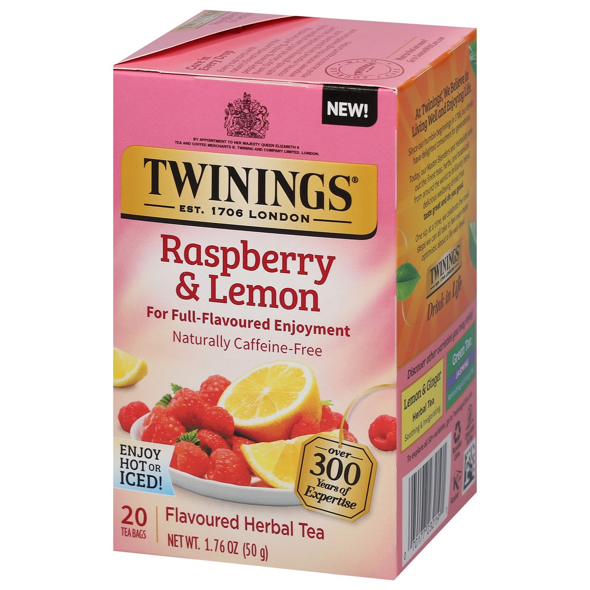 slide 3 of 9, Twinings Raspberry & Lemon Herbal Tea Bags - 20 ct, 20 ct
