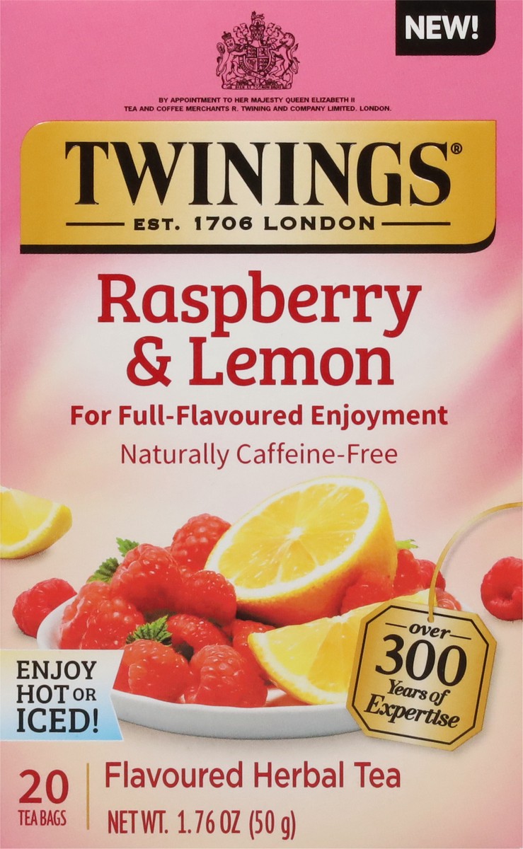 slide 4 of 9, Twinings Raspberry & Lemon Herbal Tea Bags - 20 ct, 20 ct