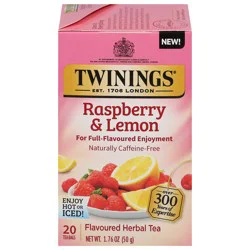 Twinings Raspberry & Lemon Herbal Tea Bags - 20 ct