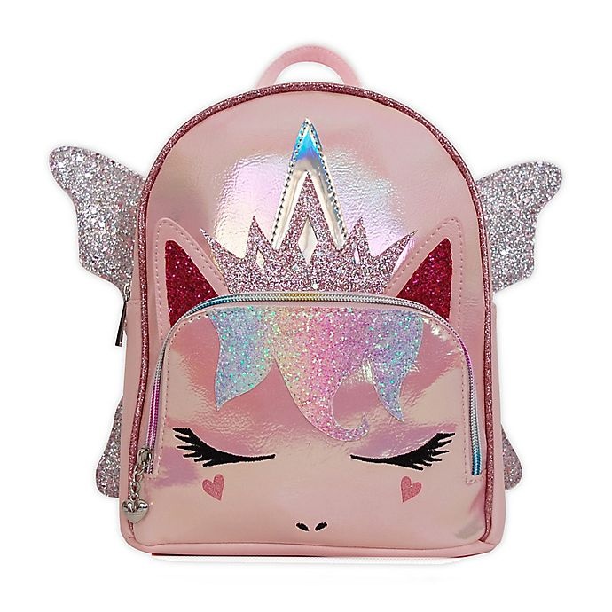 slide 1 of 1, OMG Accessories Metallic Sugar Glitter Fairy Unicorn Queen Mini Backpack - Pink, 1 ct