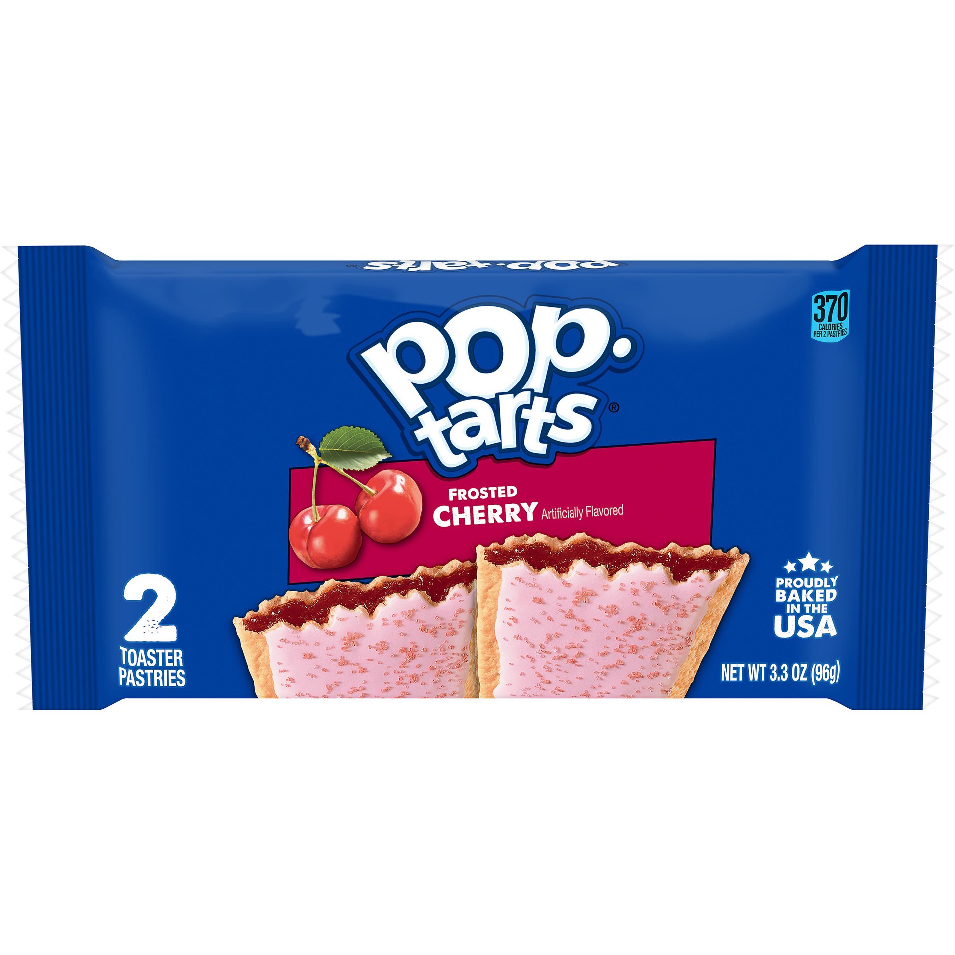 slide 1 of 8, Pop-Tarts Toaster Pastries, Breakfast Foods, Kids Snacks, Frosted Cherry, 3.3oz Sleeve, 2 Pop-Tarts, 3.3 oz