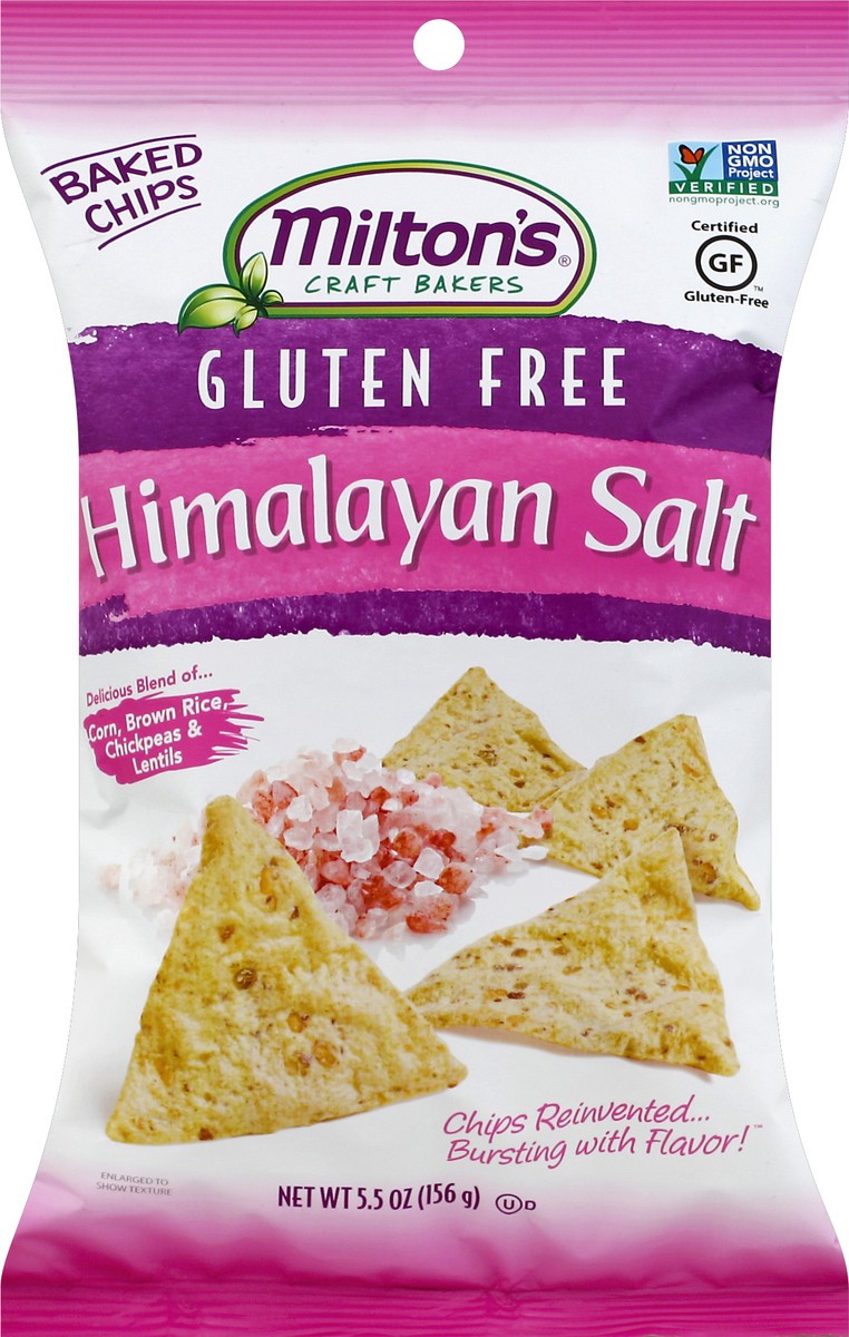 slide 5 of 5, Milton's Craft Bakers Gluten Free Baked Chips Himalayan Salt, 5.5 oz