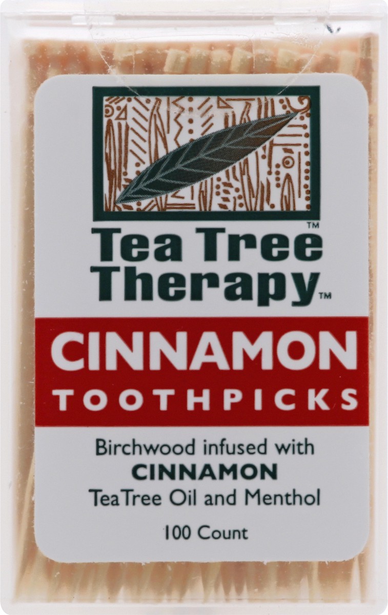 slide 3 of 11, Tea Tree Therapy Cinnamon Toothpicks, 100 ct
