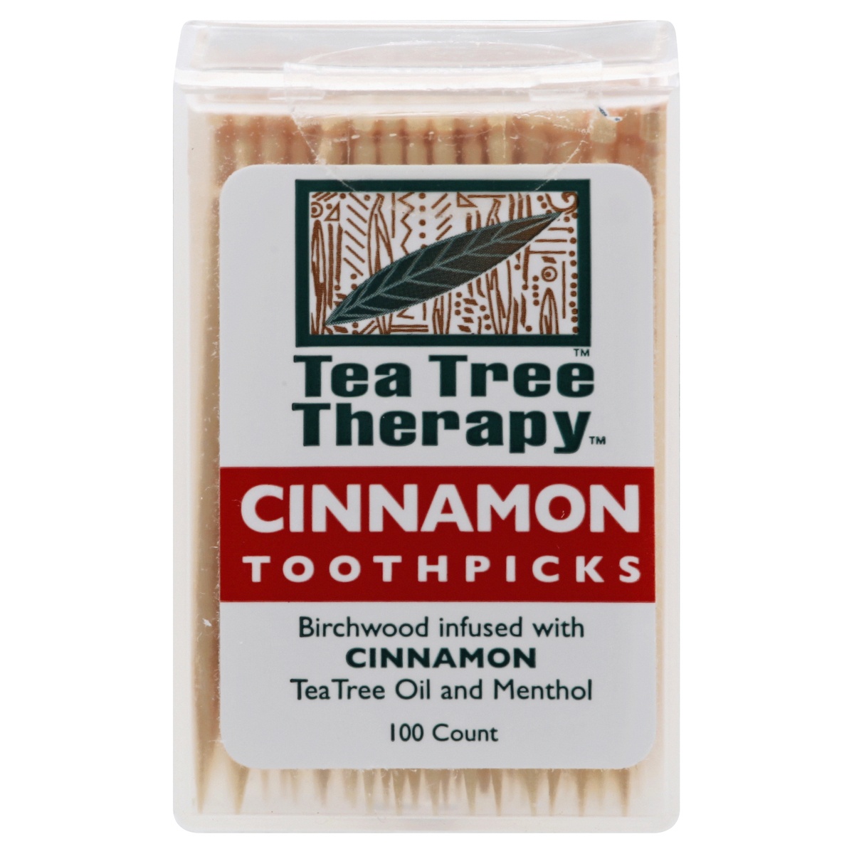 slide 1 of 1, Tea Tree Therapy Cinnamon Toothpicks, 100 ct