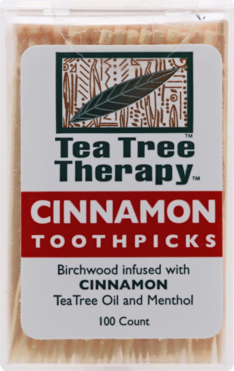 slide 1 of 11, Tea Tree Therapy Cinnamon Toothpicks, 100 ct