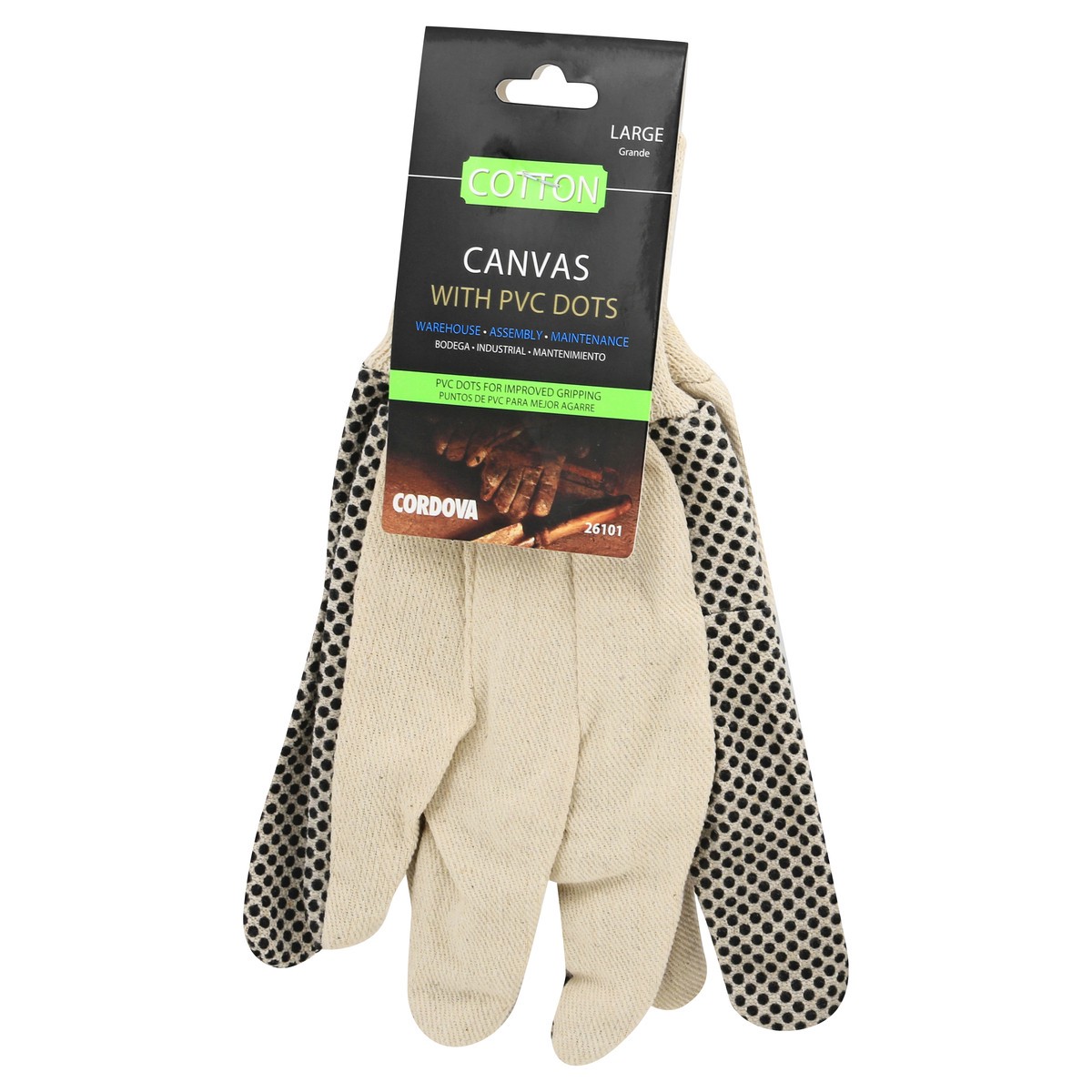 slide 3 of 9, Cordova Large Canvas Cotton Gloves 1 pr, 1 ct