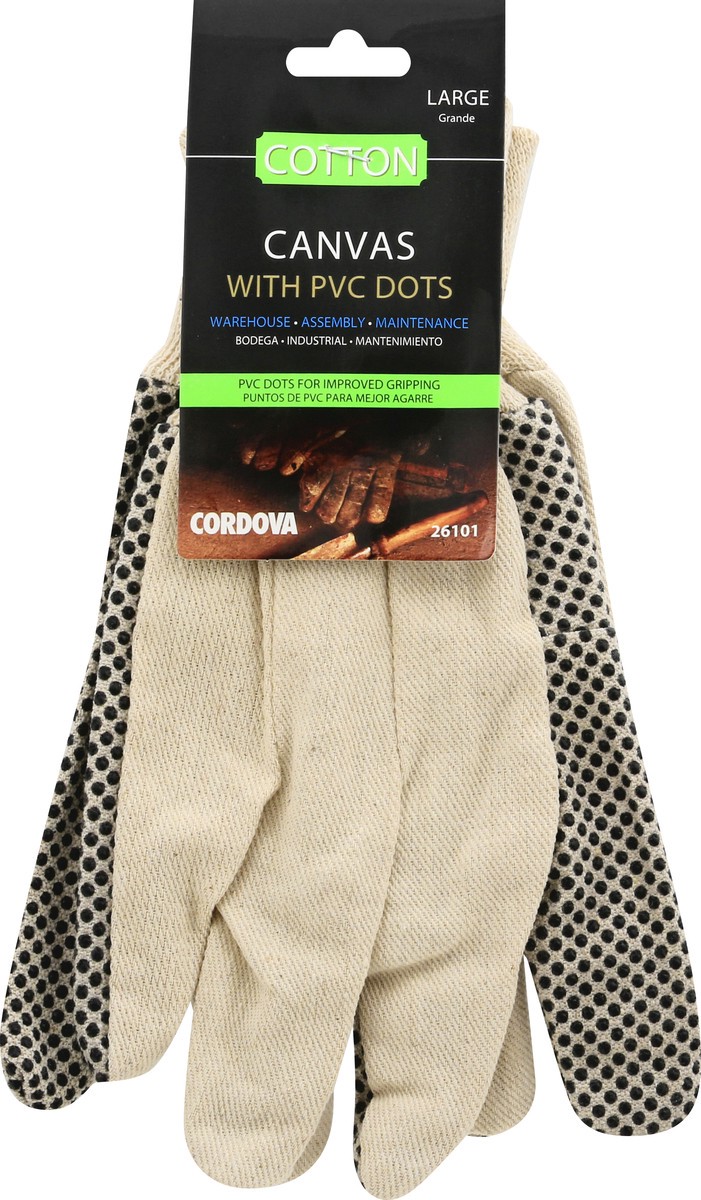 slide 6 of 9, Cordova Large Canvas Cotton Gloves 1 pr, 1 ct