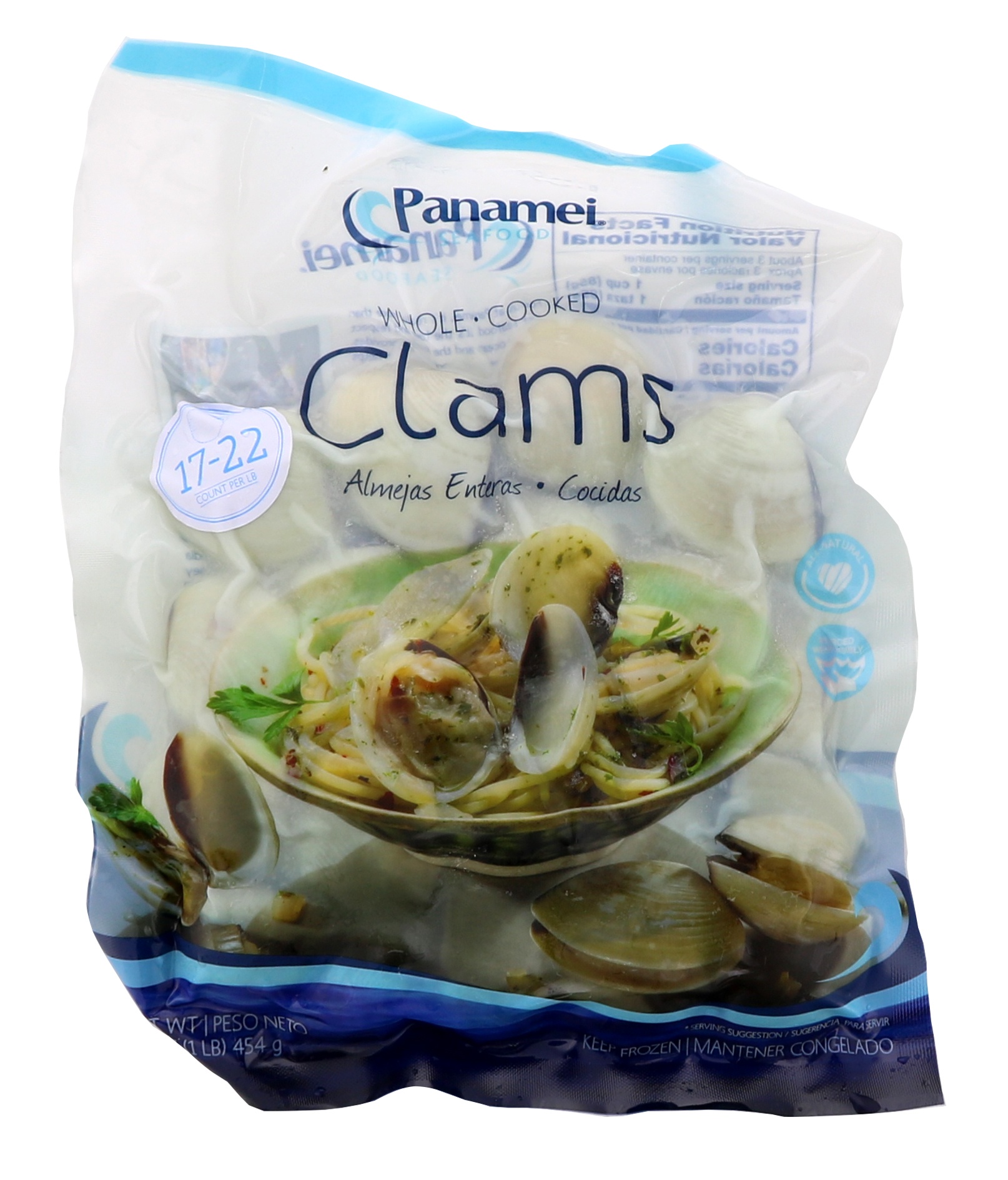 slide 1 of 1, Panamei Seafood Whole Cooked Clams, 1 lb