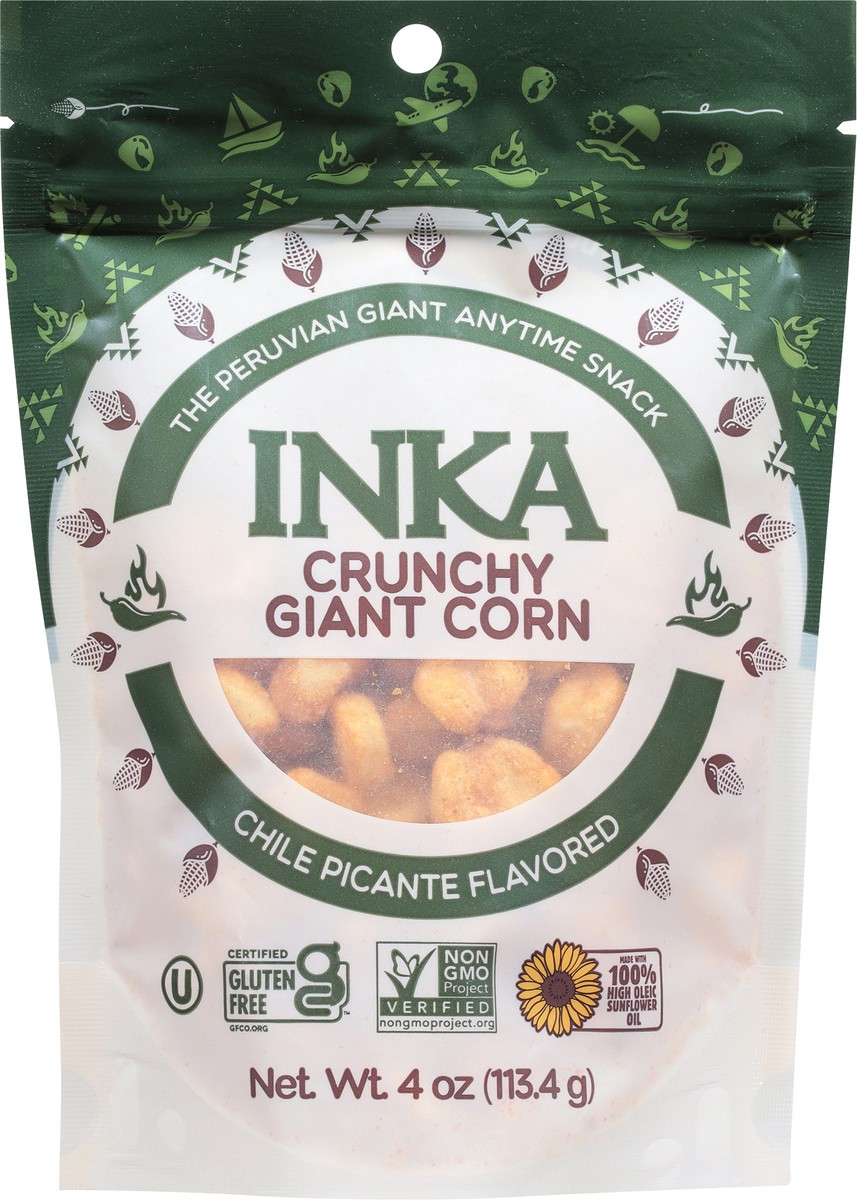 slide 6 of 9, Inka Crops inka Crunchy Chile Picante Flavored Giant Corn 4 oz, 4 oz