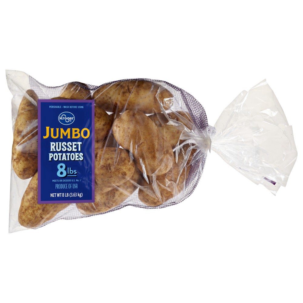 slide 2 of 2, Kroger Bag of Jumbo Russet Potatoes, 8 lb