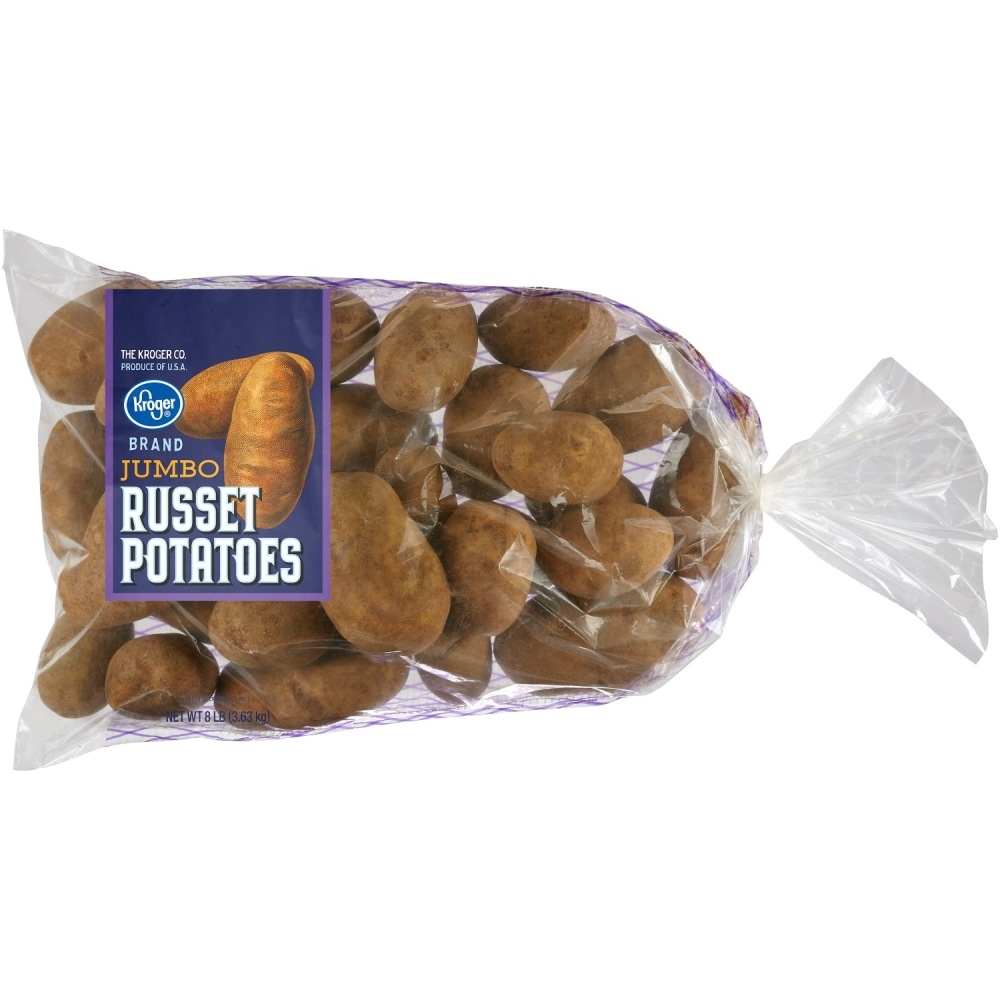 slide 1 of 1, Kroger Bag of Jumbo Russet Potatoes, 8 lb