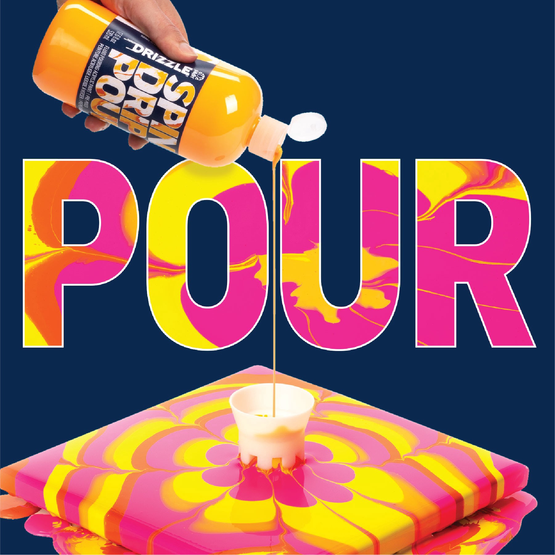 slide 12 of 12, Folkart Drizzle Flash Pour Fluid Pouring Acrylic Paint, 9 fl oz