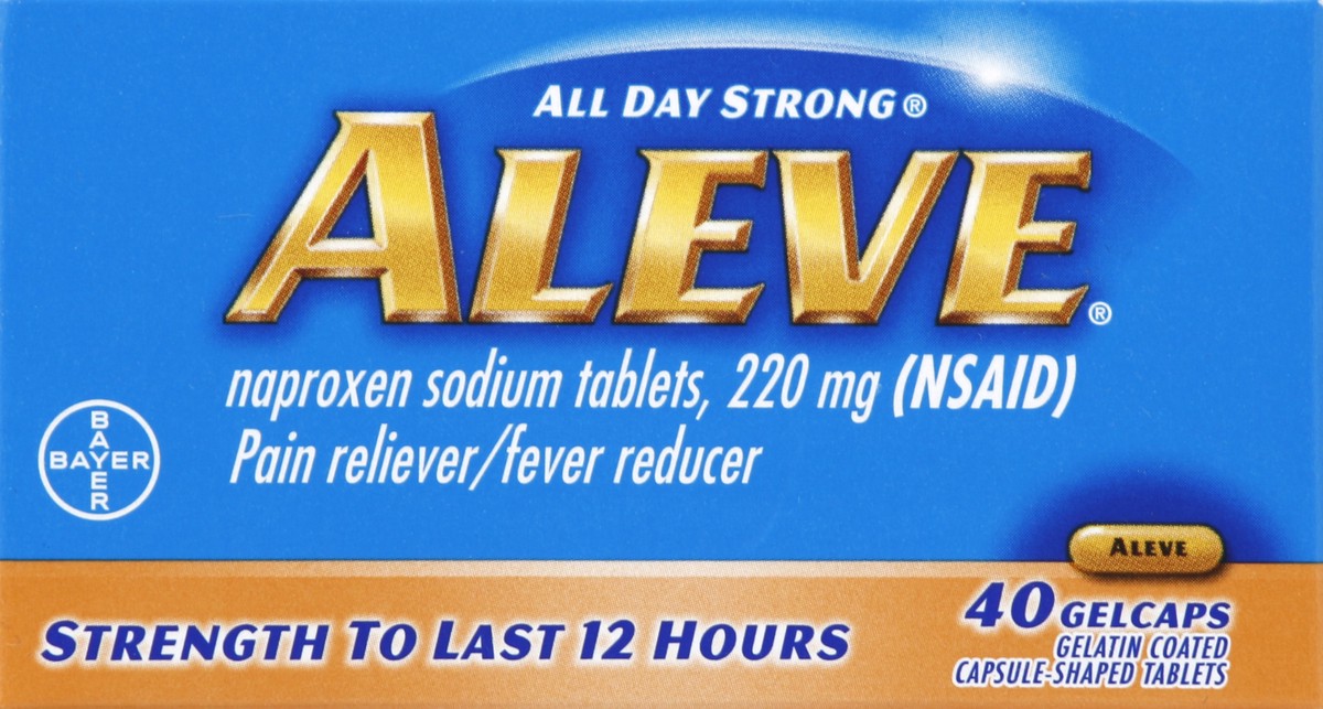 slide 4 of 5, Aleve Pain Reliever/Fever Reducer 40 ea, 40 ct