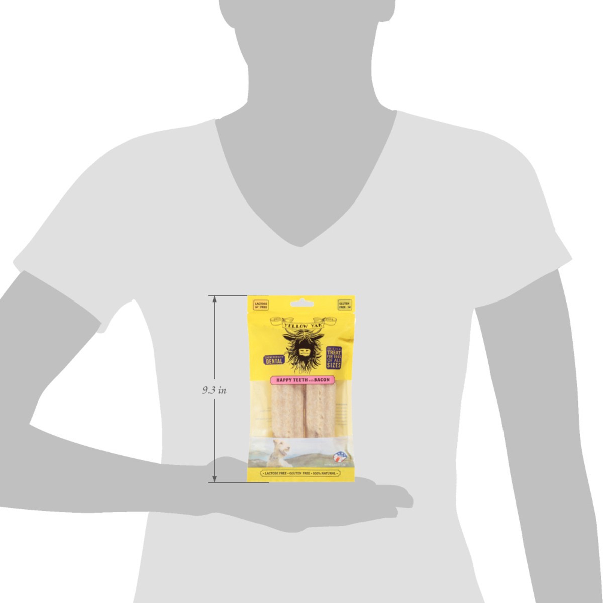 slide 3 of 15, Yellow Yak Dental Happy Teeth with Bacon Treat for Dogs 4.0 oz, 