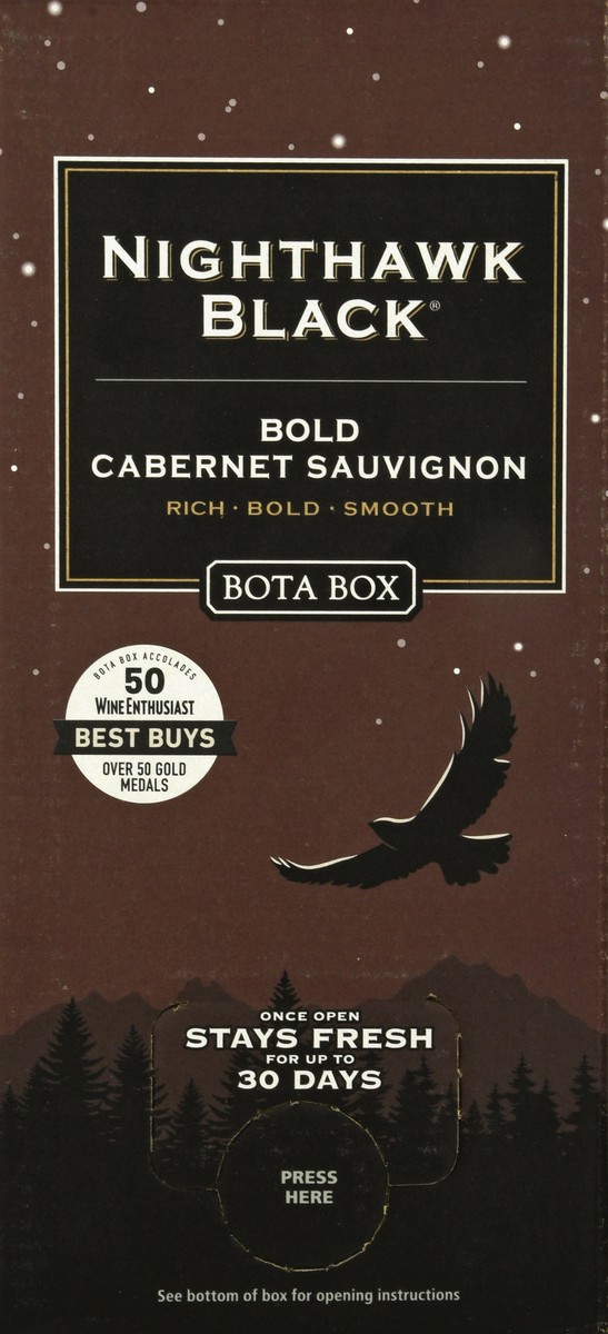 slide 8 of 8, Bota Box Nighthawk Black Cabernet Sauvignon, 3 liter