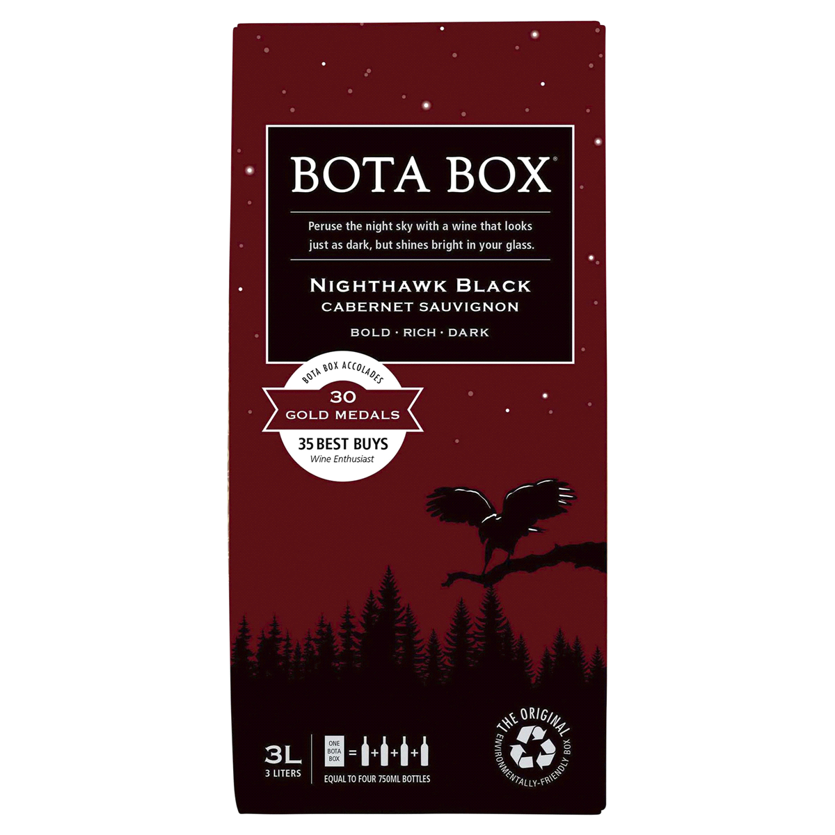 slide 1 of 8, Bota Box Nighthawk Black Cabernet Sauvignon, 3 liter
