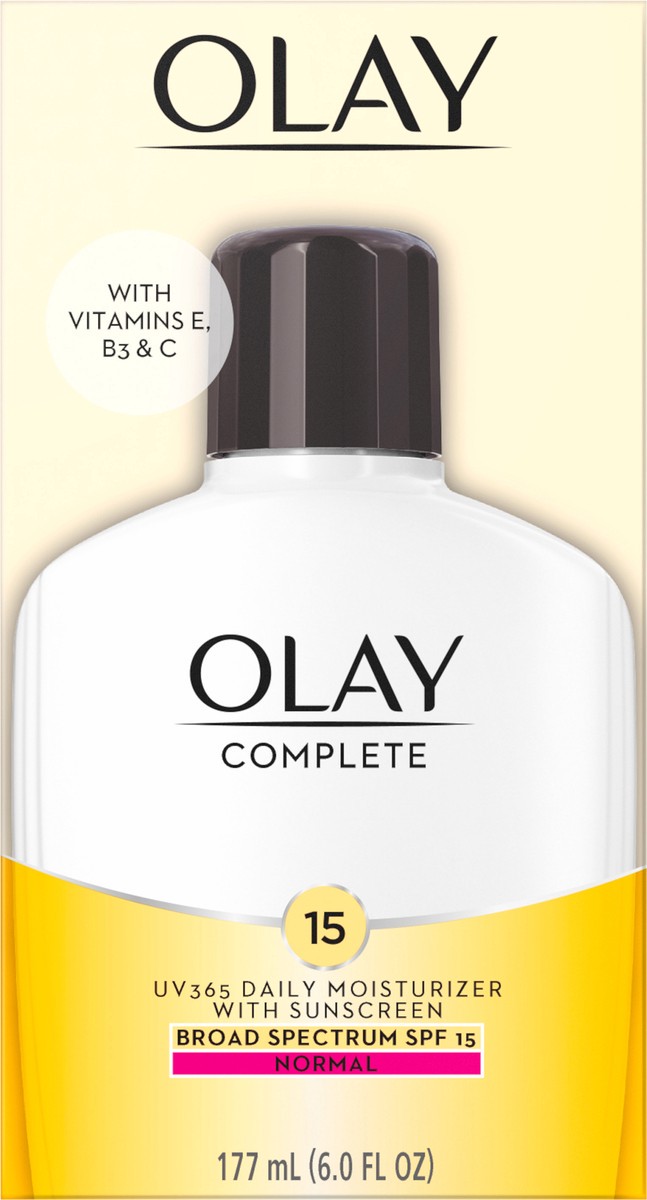 slide 2 of 3, Olay Complete Lotion Moisturizer with SPF 15 Normal, 6.0 fl oz, 15 ct; 6 fl oz