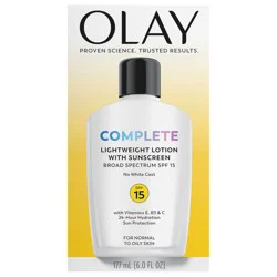 Olay Complete Lotion Moisturizer with SPF 15 Normal, 6.0 fl oz