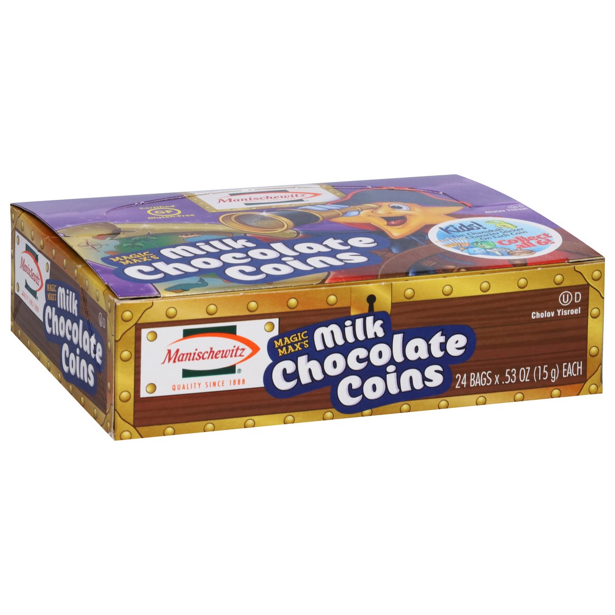 slide 6 of 9, Manischewitz Candy Coins Milk Chocolate, 0.53 oz