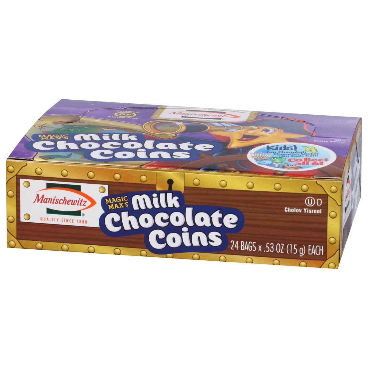 slide 2 of 9, Manischewitz Candy Coins Milk Chocolate, 0.53 oz