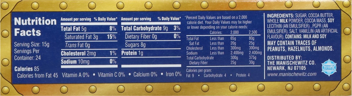 slide 8 of 9, Manischewitz Candy Coins Milk Chocolate, 0.53 oz