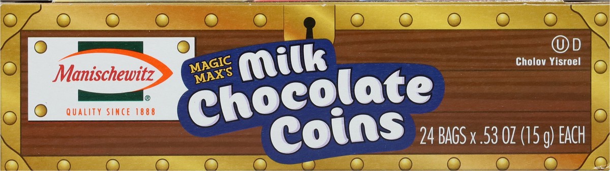 slide 5 of 9, Manischewitz Candy Coins Milk Chocolate, 0.53 oz