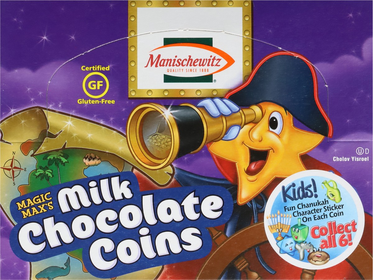 slide 9 of 9, Manischewitz Candy Coins Milk Chocolate, 0.53 oz