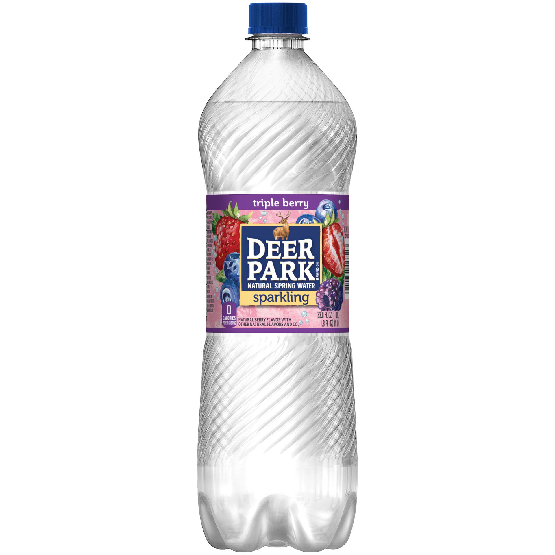 slide 4 of 6, Deer Park Sparkling Water, Triple Berry- 33.8 oz, 33.8 oz