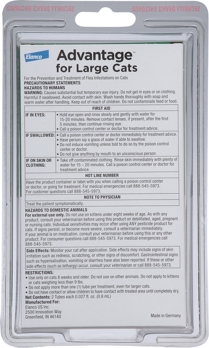 slide 13 of 13, Advantage Lg.Cat Over, 2 ct