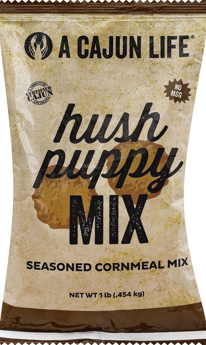 slide 5 of 5, A Cajun Life Cornmeal Mix Seasoned Hush Puppy Bag, 1 lb