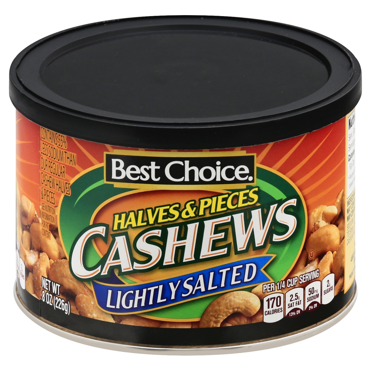 slide 1 of 1, Best Choice Lightly Salted Cashew Halves, 9.3 oz