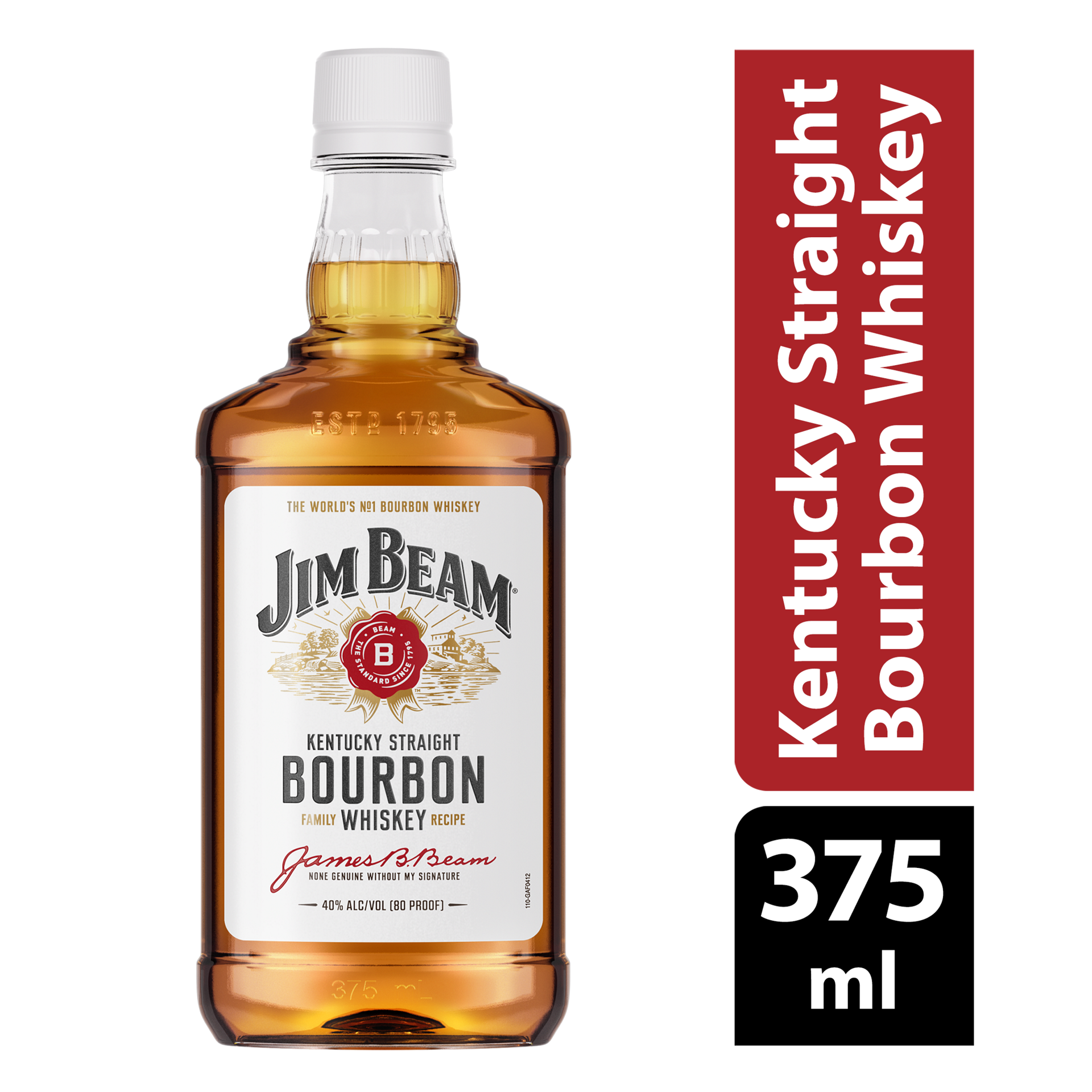 slide 1 of 13, Jim Beam Kentucky Straight Bourbon Whiskey 375 ml, 375 ml