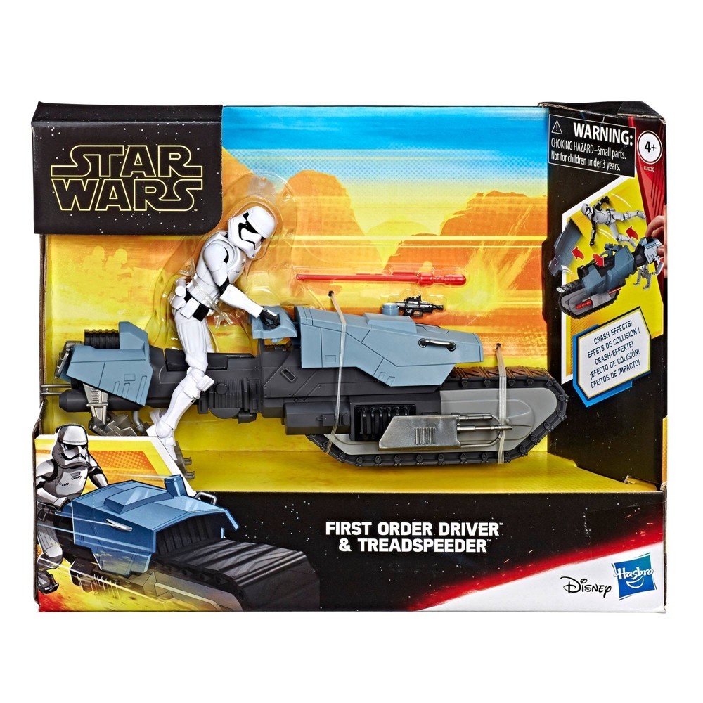 slide 2 of 9, Hasbro Star Wars Galaxy Of Adventures First Order Driver And Treadspeeder Toy, 1 ct