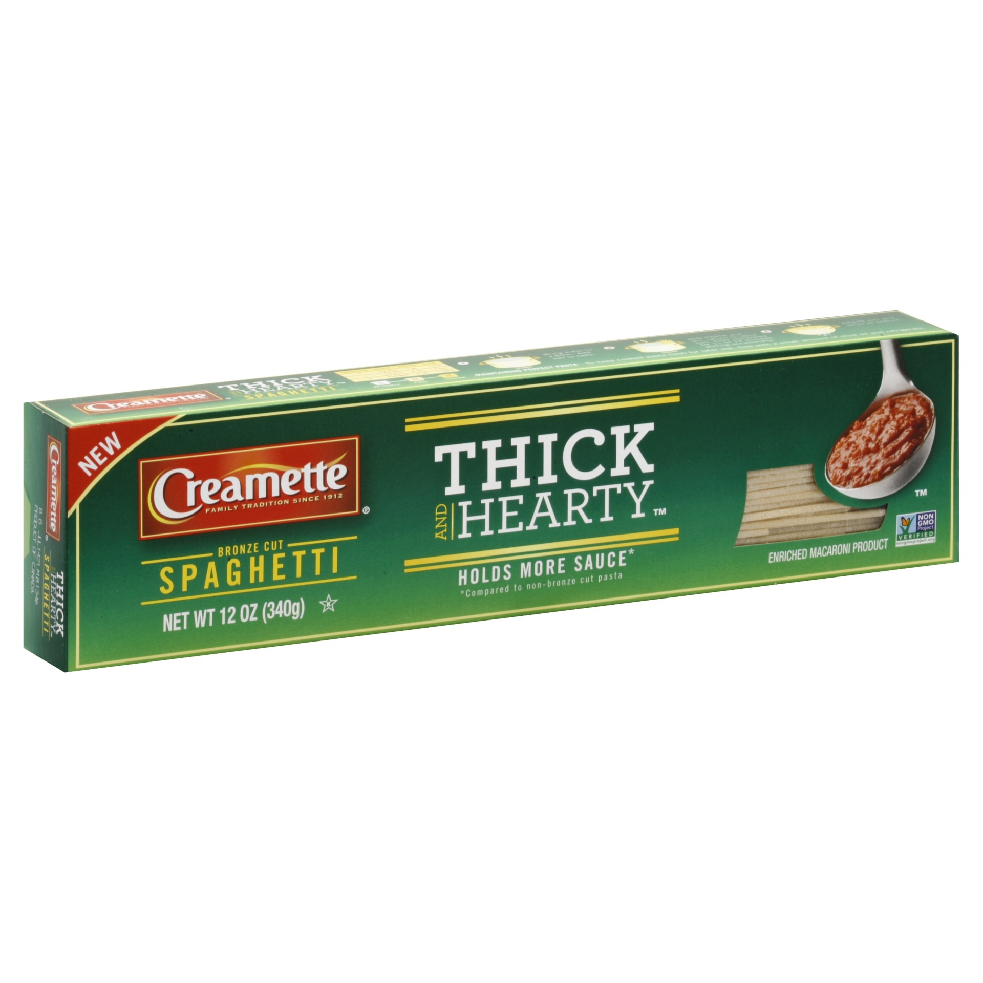 slide 1 of 8, Creamette Thick&Hearty Spaghetti, 12 oz