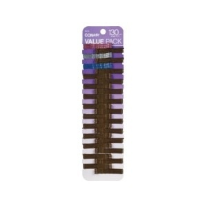 slide 1 of 1, Conair Value Pack Brown Bobby Pins, 130 ct