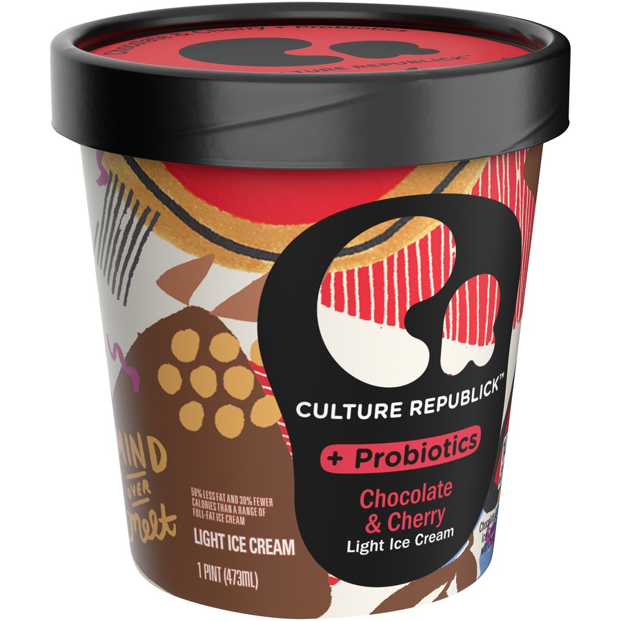slide 2 of 5, Culture Republick Chocolate & Cherry Light Ice Cream, 1 pint